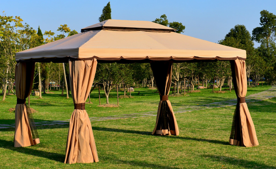 Família dobro de alumínio Roman Canopy Gazebo Outdoor de acampamento da aleta 3 x 4m