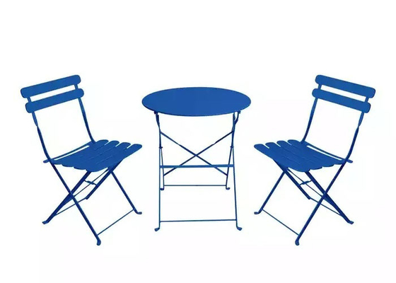 Os restaurantes de aço do pátio da conversação do lazer do jardim exterior ajustaram a tabela e as cadeiras de dobramento