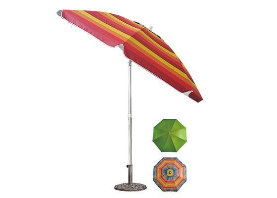 Guarda-chuva de praia da dobradura do pátio, resistente UV do guarda-chuva exterior do parasol