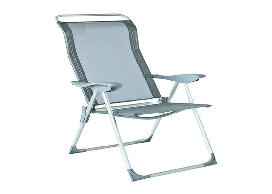 Cadeira dobrável exterior da trouxa ajustável com material de 1x1 Textilene