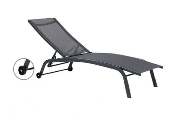 Cadeira de sala de estar ajustável da praia do vadio dobrável resistente de Sun da tela