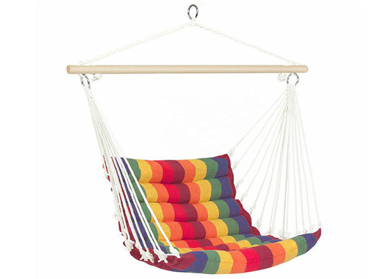 Cadeira exterior da rede do arco-íris do pátio do balanço com algodão grosso de 5CM