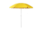 Processo dobro Windproof de aço amarelo da agulha do guarda-chuva de praia com aleta