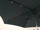 O aço 8 reforços jardina parasol central de Sun da coluna com luz do diodo emissor de luz
